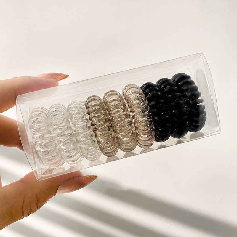 9 Pcs Spiral Hair Ties No Crease