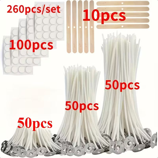 220/260pcs Wick Set Candle DIY Burns Without Black Smoke