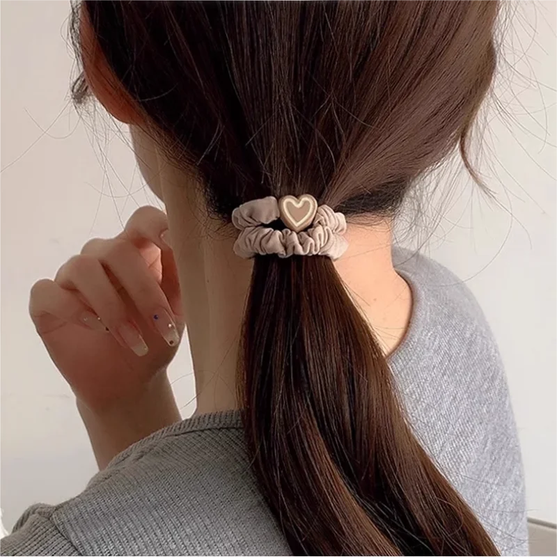 10PCS Headband Leather Band Female High Ponytail