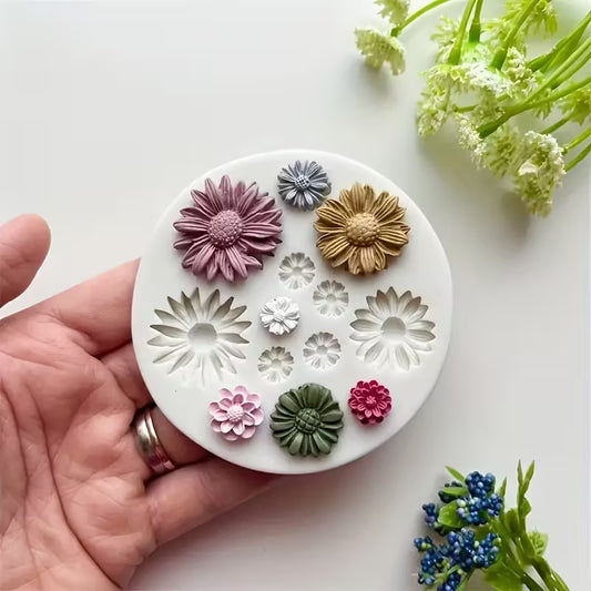 1pc Floral Silicone Mold for Crafting and DIY Projects