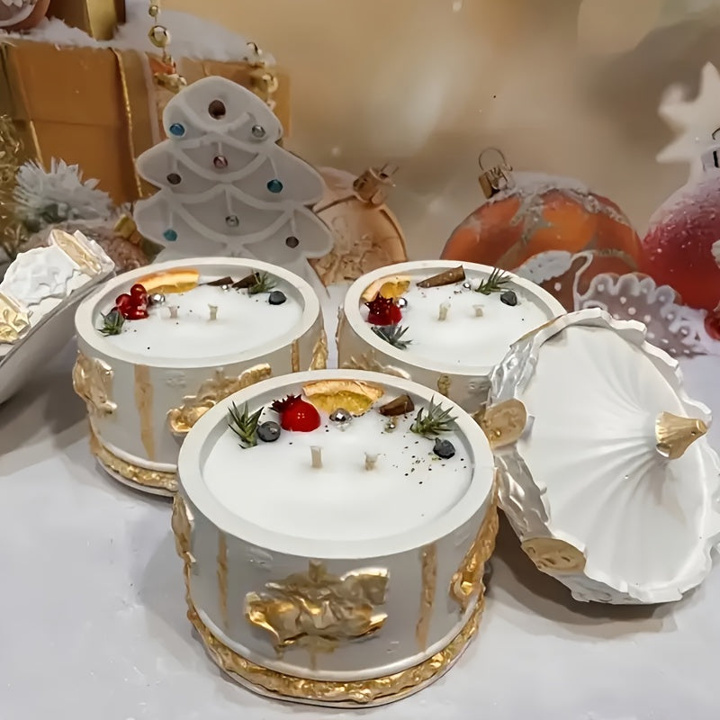 2pcs/set Merry-Go-Round Storage Box Silicone Molds, Rotating Carousel Pattern