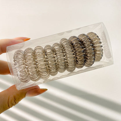 9 Pcs Spiral Hair Ties No Crease