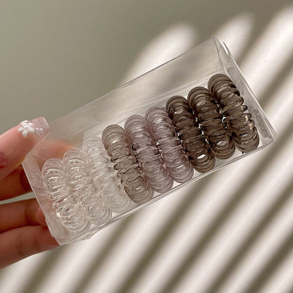 9 Pcs Spiral Hair Ties No Crease