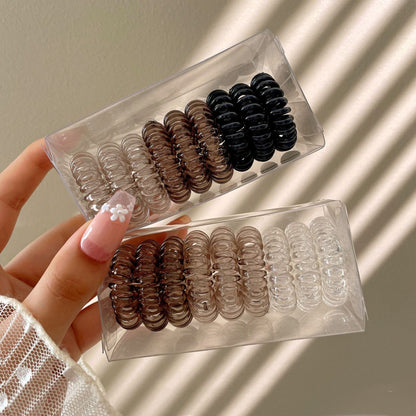 9 Pcs Spiral Hair Ties No Crease