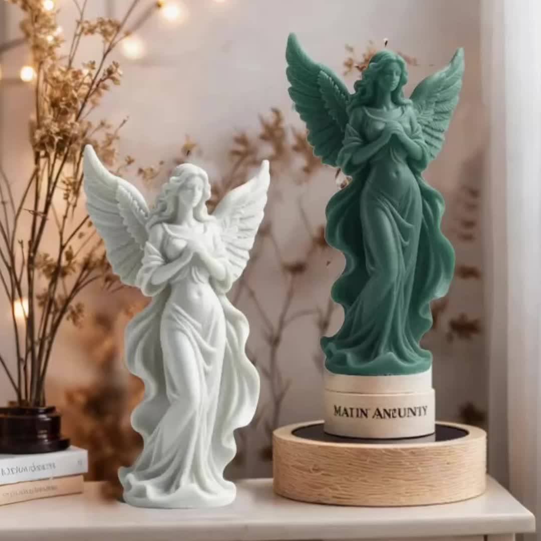 1pc Angel Girl Angel Wings Silicone Mold, suitable for DIY candles, gypsum, handmade soaps