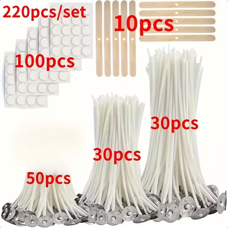 220/260pcs Wick Set Candle DIY Burns Without Black Smoke
