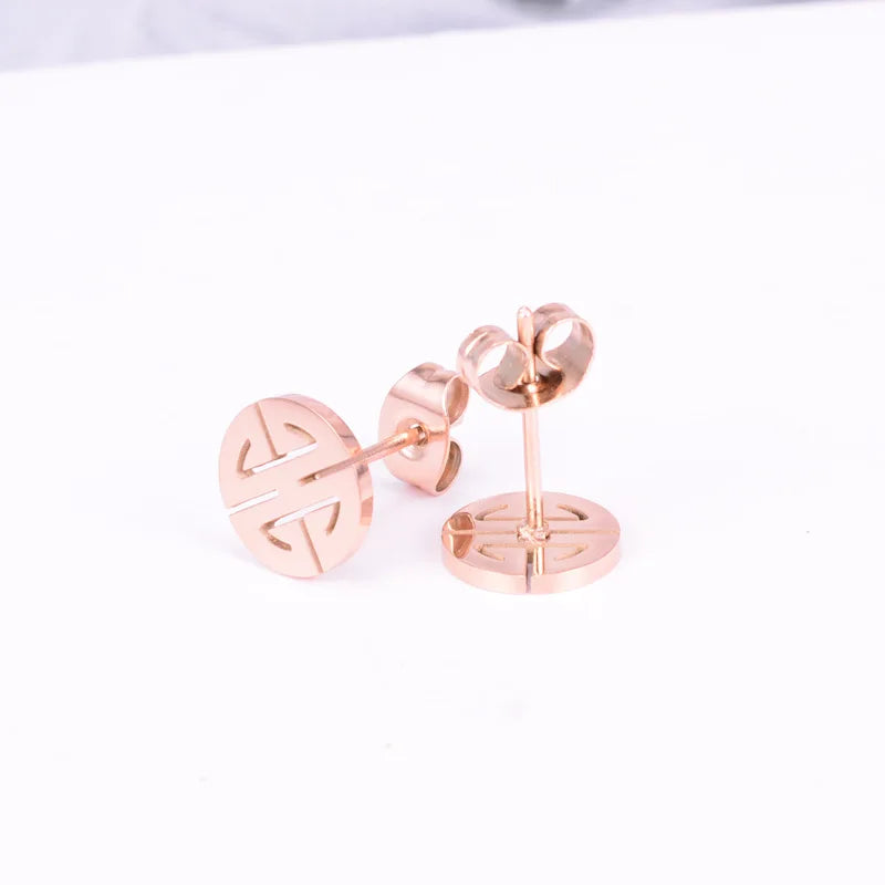 YUN RUO Gold Color Chinese Fortune Word Pendant Necklace Accessory 316L Titanium Steel Jewelry