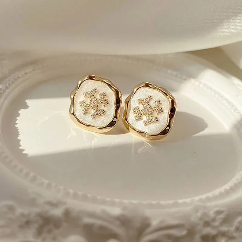 Snowflake Stud Earrings For Women