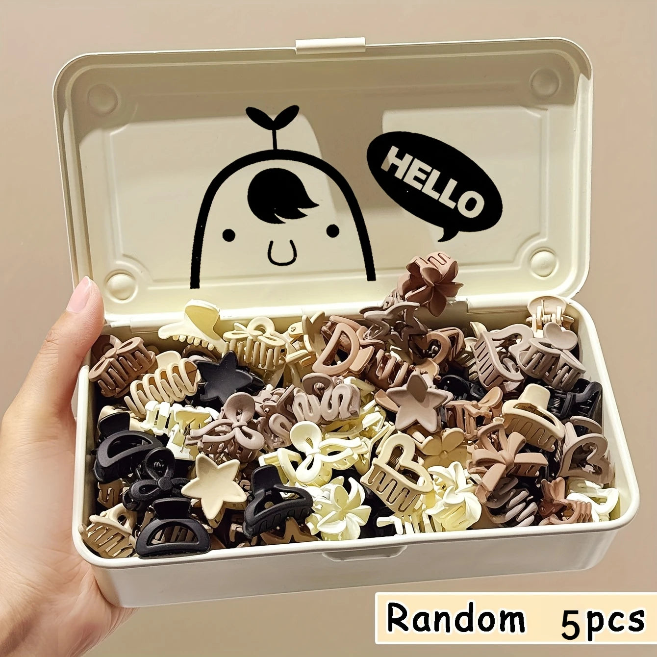 5/10/20/30pcs Beige Mixed Pack Small Clips