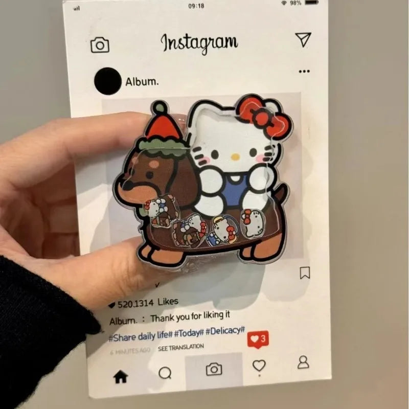 Sanrios Phone Accessories Hello kittys Paste Mobile Phone Holder Cartoon
