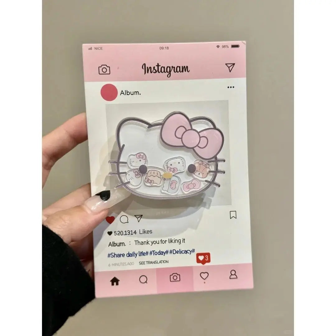 Sanrios Phone Accessories Hello kittys Paste Mobile Phone Holder Cartoon