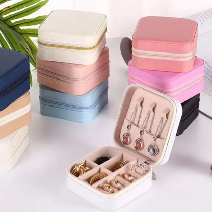 Mini jewelry storage box portable PU leather display box