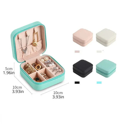 Mini jewelry storage box portable PU leather display box
