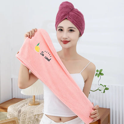 1pc Quickly Dry Hair Hat Super Absorbent Soft Bathroom Women Head Towel