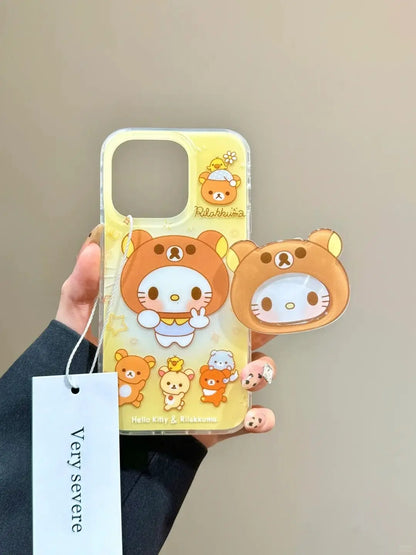 Sanrios Phone Accessories Hello kittys Paste Mobile Phone Holder Cartoon
