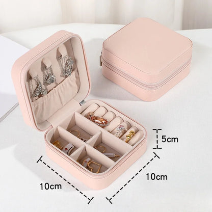 Mini jewelry storage box portable PU leather display box