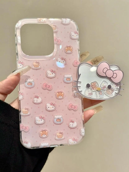 Sanrios Phone Accessories Hello kittys Paste Mobile Phone Holder Cartoon