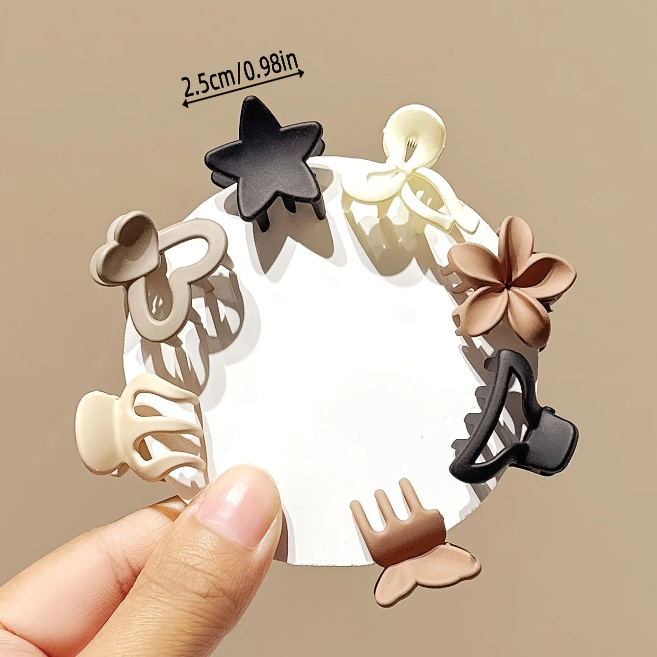 5/10/20/30pcs Beige Mixed Pack Small Clips