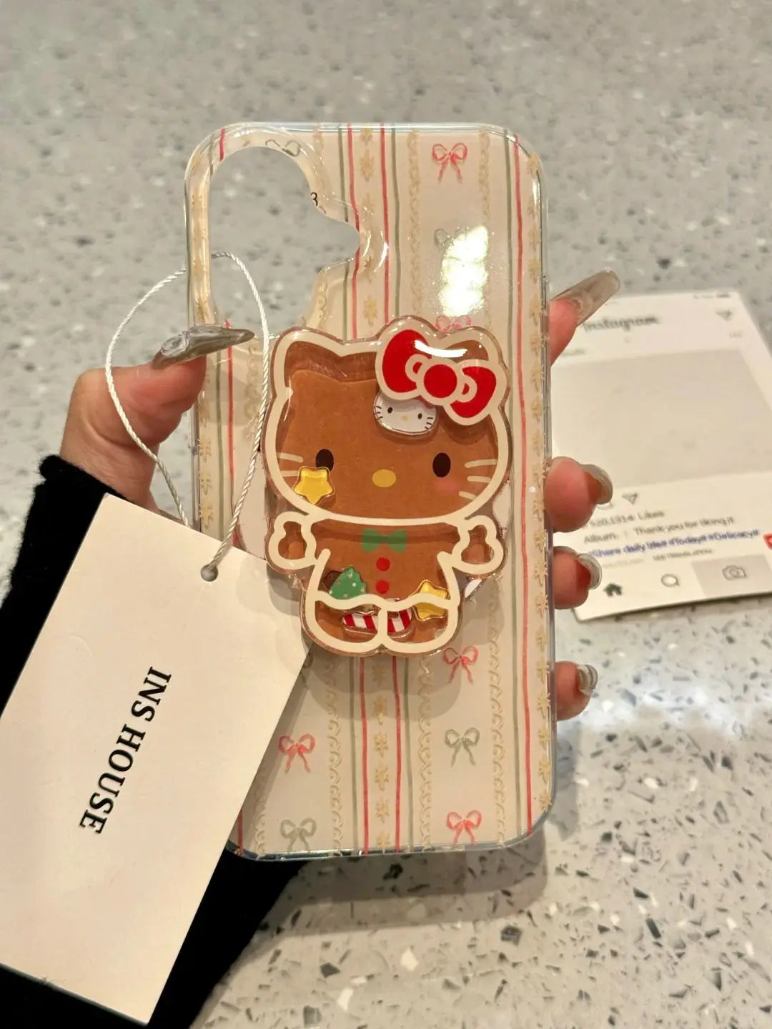 Sanrios Phone Accessories Hello kittys Paste Mobile Phone Holder Cartoon