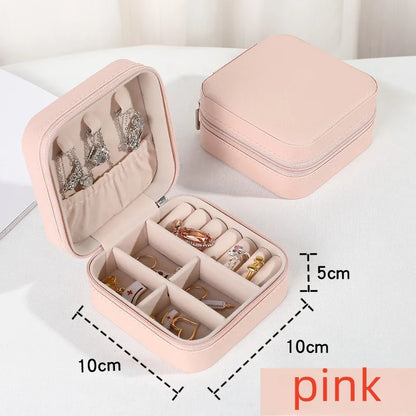 Mini jewelry storage box portable PU leather display box