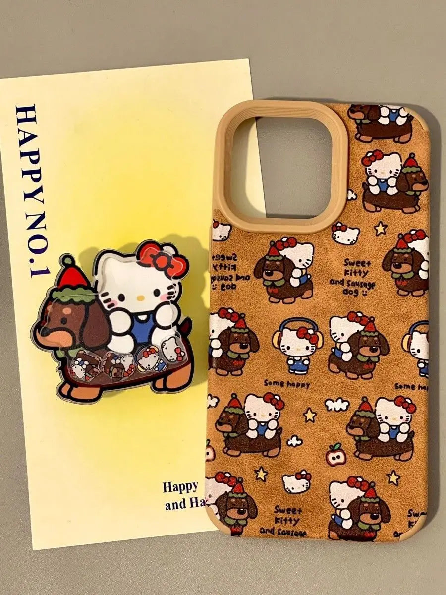 Sanrios Phone Accessories Hello kittys Paste Mobile Phone Holder Cartoon
