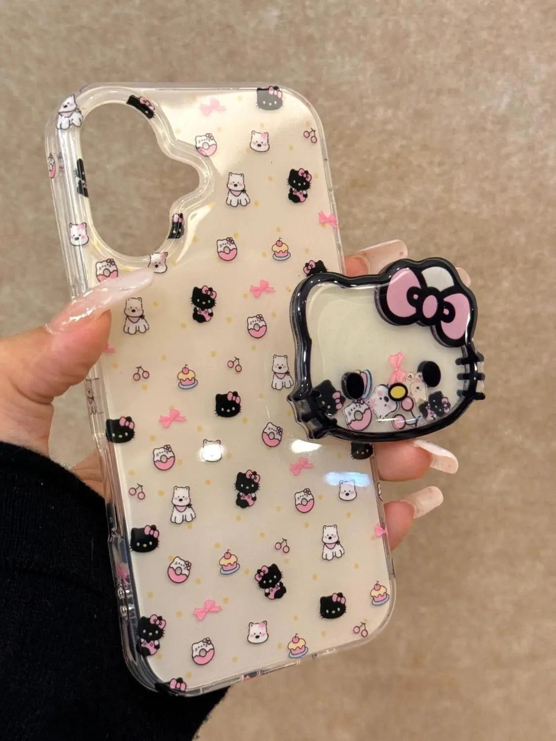 Sanrios Phone Accessories Hello kittys Paste Mobile Phone Holder Cartoon