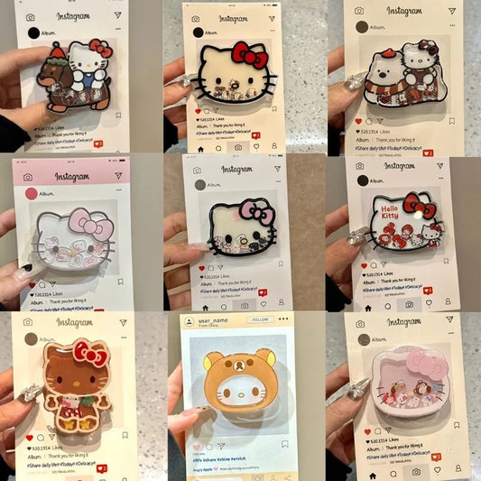 Sanrios Phone Accessories Hello kittys Paste Mobile Phone Holder Cartoon