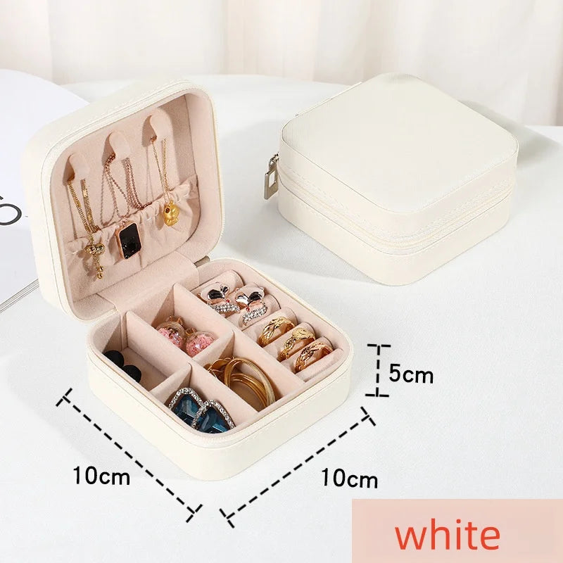 Mini jewelry storage box portable PU leather display box