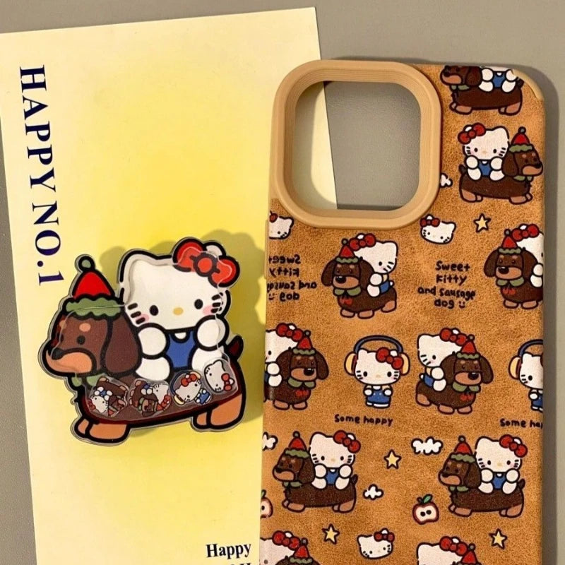 Sanrios Phone Accessories Hello kittys Paste Mobile Phone Holder Cartoon