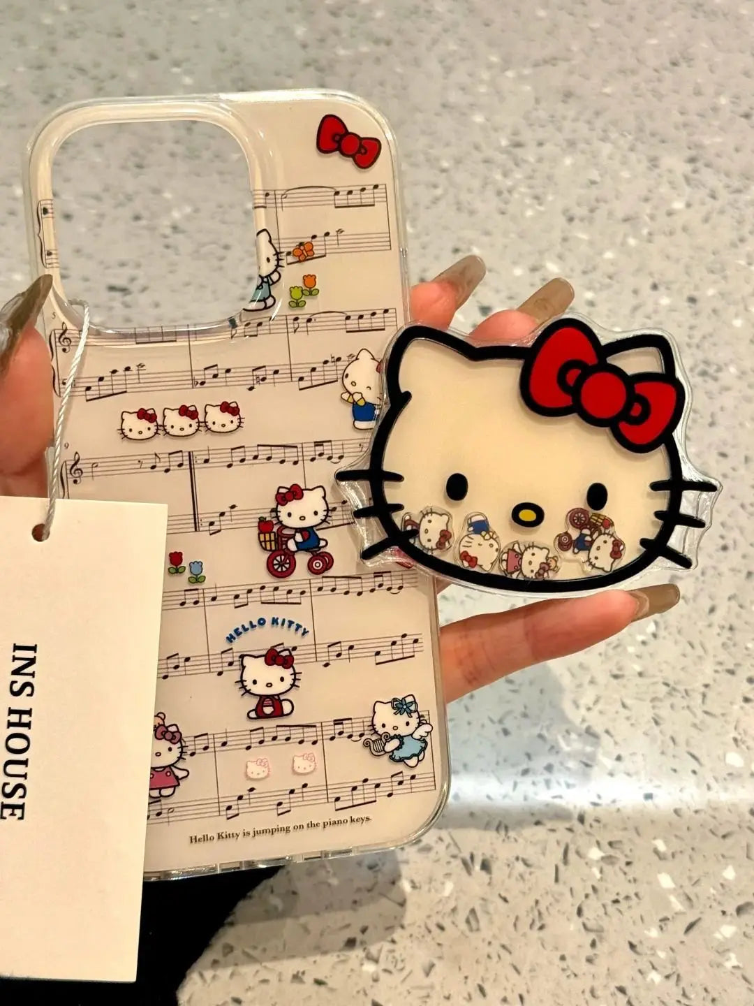 Sanrios Phone Accessories Hello kittys Paste Mobile Phone Holder Cartoon