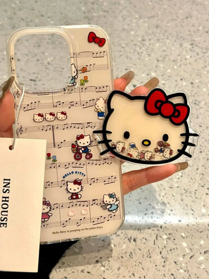 Sanrios Phone Accessories Hello kittys Paste Mobile Phone Holder Cartoon