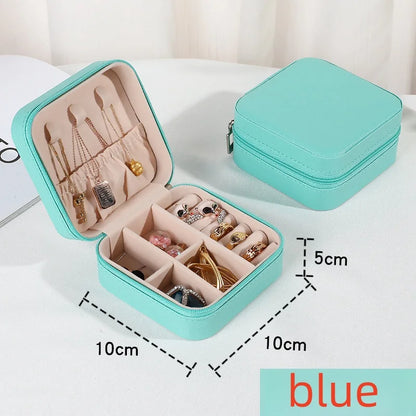 Mini jewelry storage box portable PU leather display box