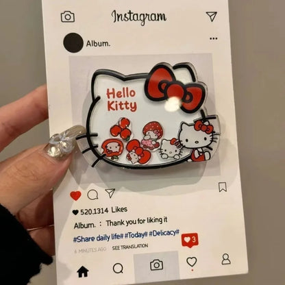 Sanrios Phone Accessories Hello kittys Paste Mobile Phone Holder Cartoon
