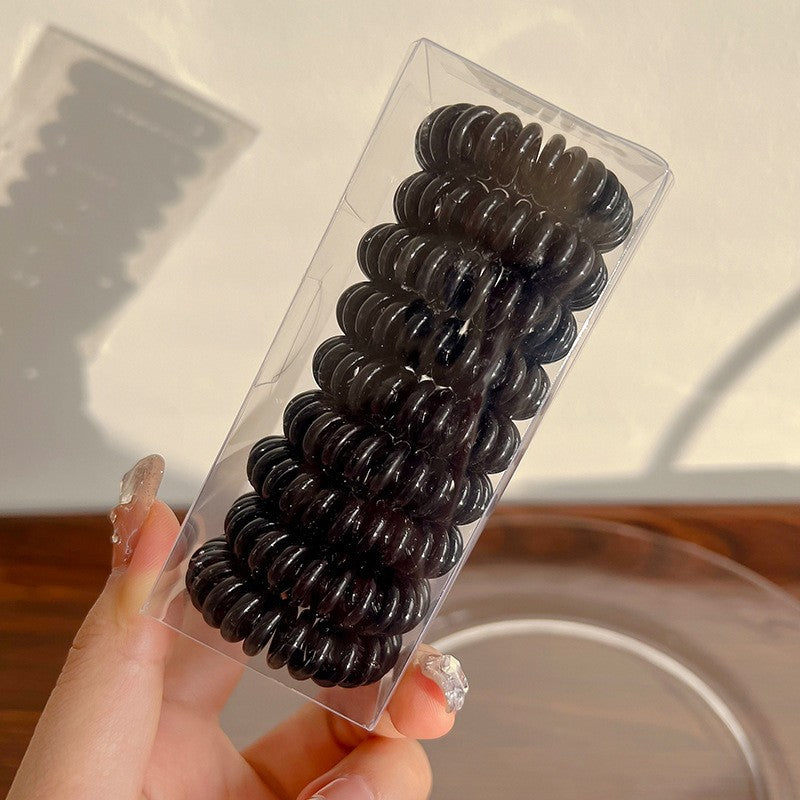 9 Pcs Spiral Hair Ties No Crease
