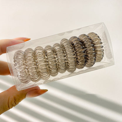 9 Pcs Spiral Hair Ties No Crease