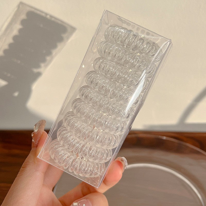 9 Pcs Spiral Hair Ties No Crease