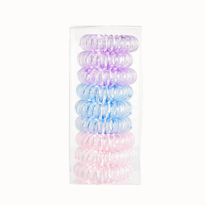 9 Pcs Spiral Hair Ties No Crease