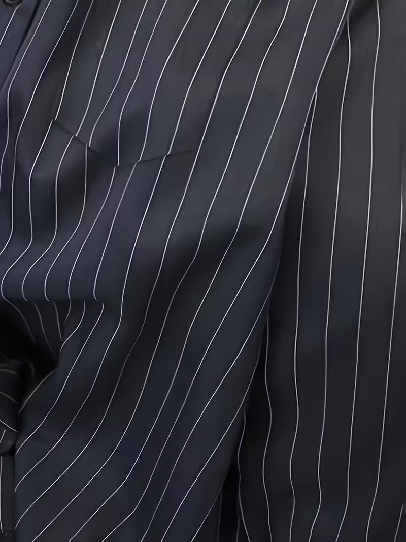 Japanese Korean Style Women's Long Sleeve Striped Shirt