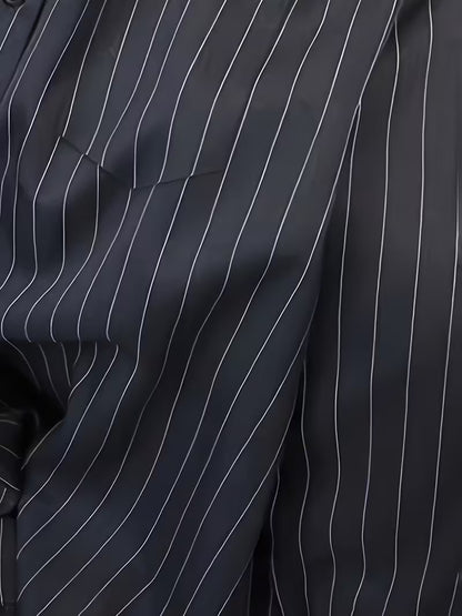 Japanese Korean Style Women's Long Sleeve Striped Shirt