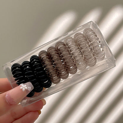 9 Pcs Spiral Hair Ties No Crease