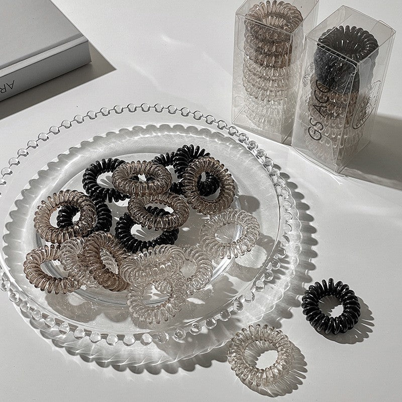 9 Pcs Spiral Hair Ties No Crease