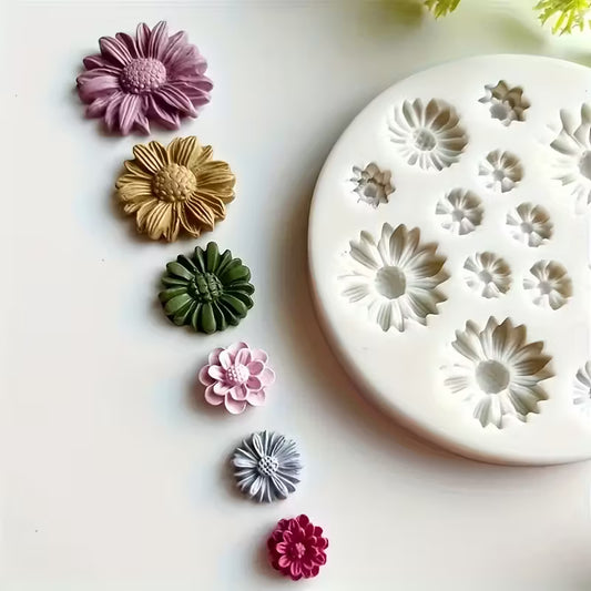 1pc Floral Silicone Mold for Crafting and DIY Projects
