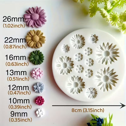 1pc Floral Silicone Mold for Crafting and DIY Projects