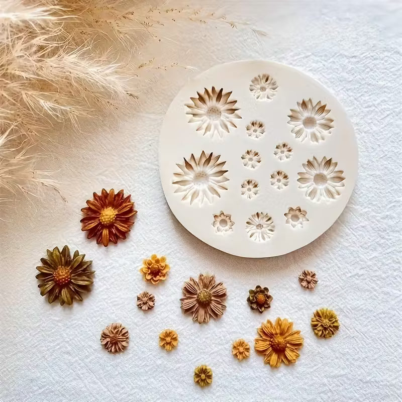 1pc Floral Silicone Mold for Crafting and DIY Projects