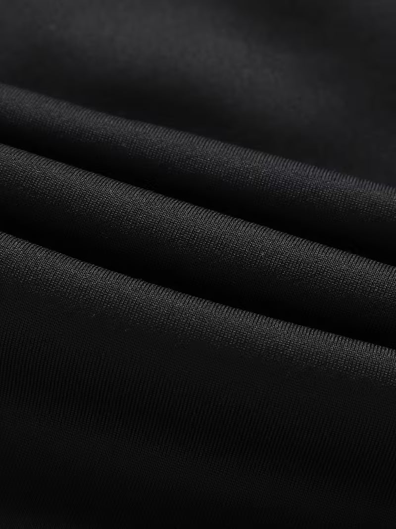 Men's Black Fleece-Like Hooded Sweatshirt