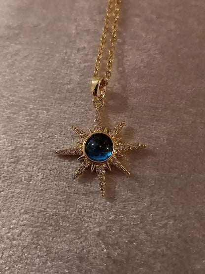 1pc Fashion Starburst Pendant Necklace