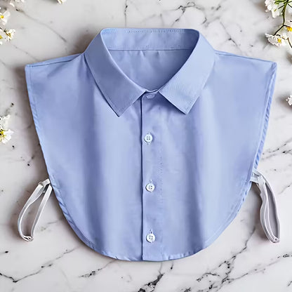 Women's Detachable Striped Fake Collar - Elegant Office & Formal Shirt