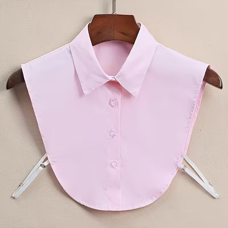 Women's Detachable Striped Fake Collar - Elegant Office & Formal Shirt
