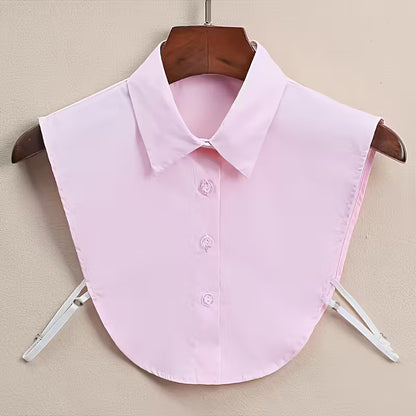 Women's Detachable Striped Fake Collar - Elegant Office & Formal Shirt