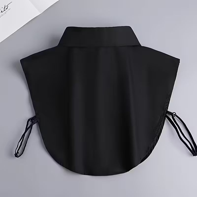 Women's Detachable Striped Fake Collar - Elegant Office & Formal Shirt